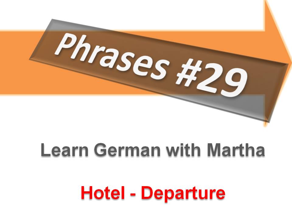 29. Hotel - Departure - Deckblatt